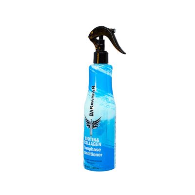 Barbarian 2 Phase Hair Conditioner Spray, Leave-in Conditioning Formula for Damaged Hair, 400 ml, Blue