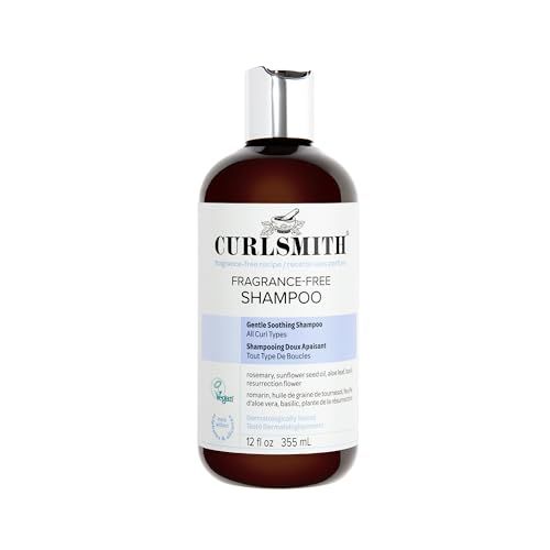 CURLSMITH Fragrance-Free Shampoo 12 oz Gently Cleanses Hair, Leaves Curls Feeling Silky and Moisturized