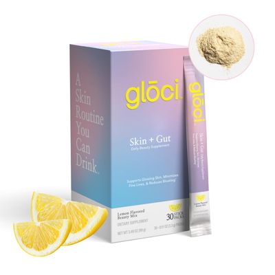 Gloci Skin Gut - Probiotic DE111 - Hyaluronic Acid, Magnesium, Vitamin C, Zinc, Coconut Water Powder - Clinically Studied Probiotic for Radiant Skin, Gut Health, Hydration - 30 Count