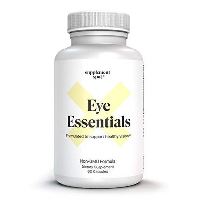 Supplement Spot Eye Essentials for Adults - Vitamins Multi Minerals Supplement wVitamin A, Bilberry Extract, Zinc Antioxidants for Eye Health (60 Caps.)