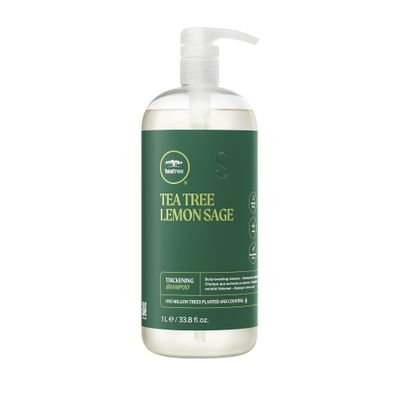 Tea Tree Lemon Sage Thickening Shampoo, Builds Body Boosts Volume, For Fine Hair, 33.8 fl. oz.