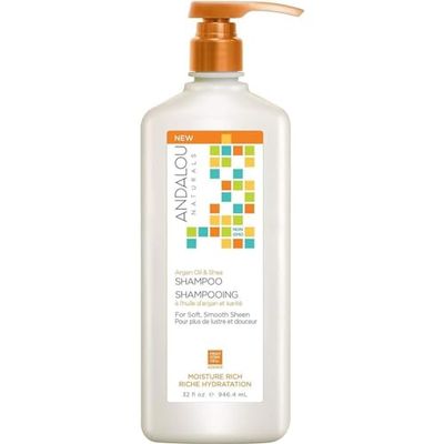 Andalou Naturals Argan Oil and Shea Moisture Rich Shampoo, Value Size, 32 Ounce