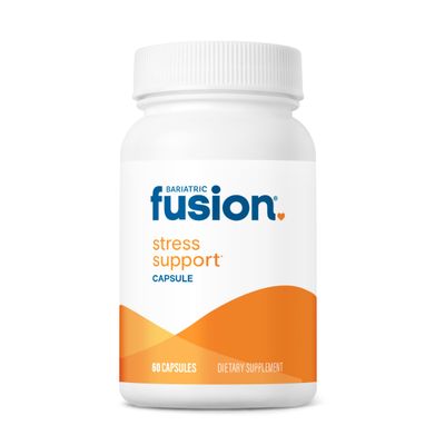 Bariatric Fusion Stress Support Vegan Supplement with Magnesium and Ashwagandha Daily Vitamin for Women and Men Gluten, Dairy and Soy Free Non-GMO 60 Capsules
