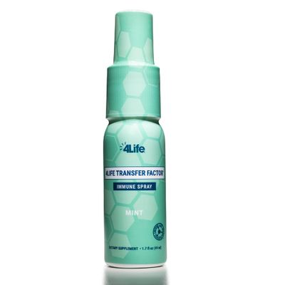 4Life Transfer Factor Immune Spray - Supports Mouth and Throat Immune Health with Zinc, Marshmallow Root Extract - Mint Flavor - 1.7 oz