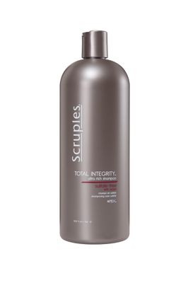 Scruples Total Integrity Shampoo - Professional Argan Oil Shampoo - Nourishes Chemically Treated Hair and Prolongs the Life of Hair Color - Ultra-Rich Sulfate-Free Color Safe Shampoo (33.8 oz)