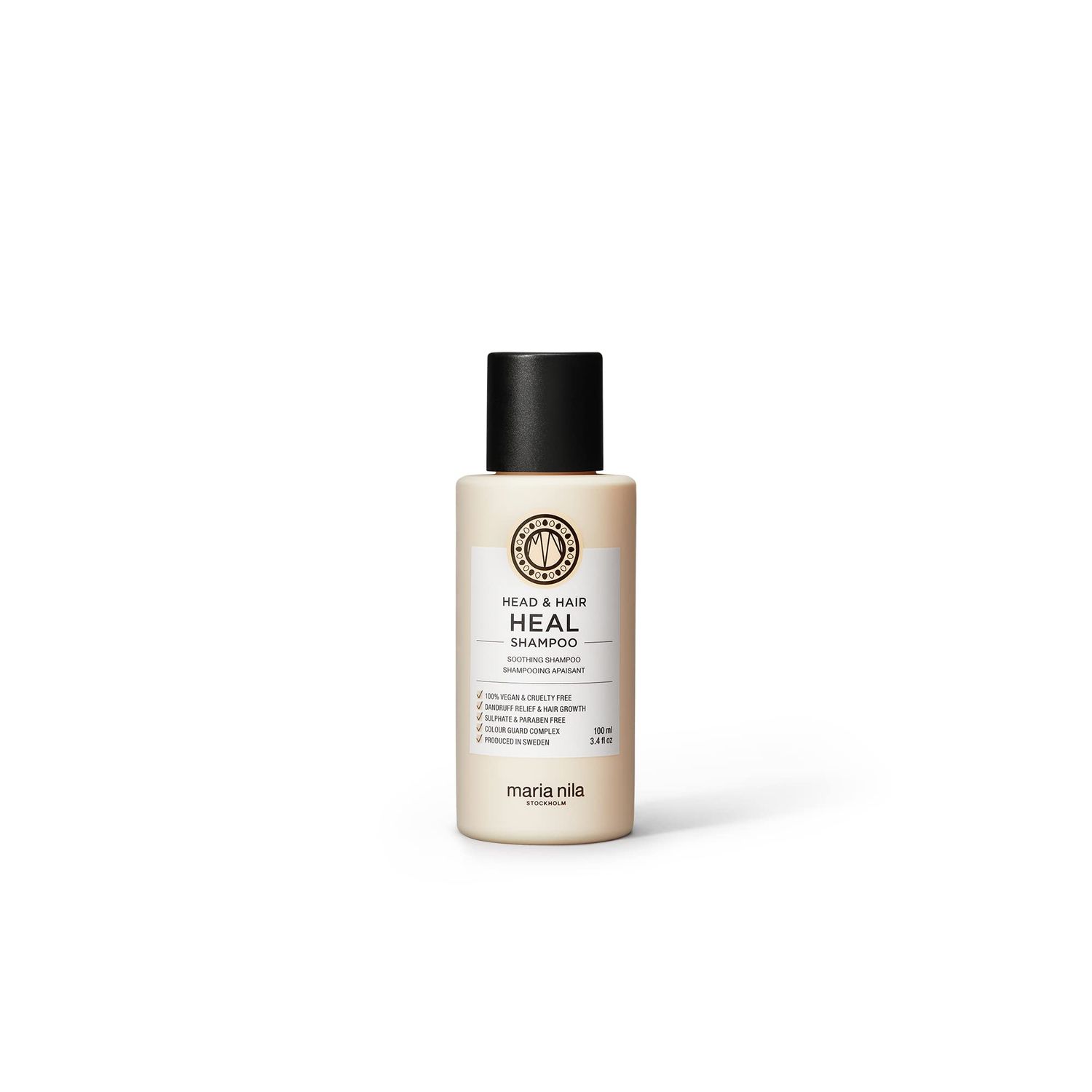 Maria Nila Head Hair Heal, Shampoo 3.4 Fl Oz, Soothing Aloe Vera for dry itchy scalps, 100 Vegan SulfateParaben free