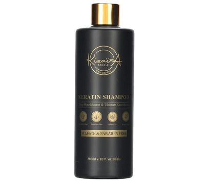 KizaiaCare Keratin Hair Treatment Anti-dandruff Shampoo Moisturizing - Detangling Volumizing Smoothing Curly Frizzy Hair Protection Sulfate and Paraben Free Suitable For All Hair Type