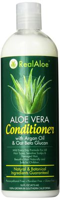 Real Aloe with Argan Oil Oat Beta Aloe Vera Hair Conditioner, 16 Oz