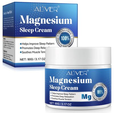 Magnesium Cream For Feet, Magnesium Cream for Sleep,Soothes Muscle Tension,Magnesium Lotion for Relaxation,3.17oz