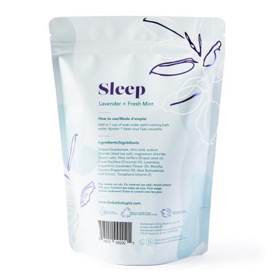 The Bathologist Sleep Fizzy, Lavender Fresh Mint Bath Soak, Made with Magnesium Sulfate, Dead Sea Salt Aloe Botanicals, for Restful Sleep and Stress Relief, Approximately 5 Baths, 32 oz