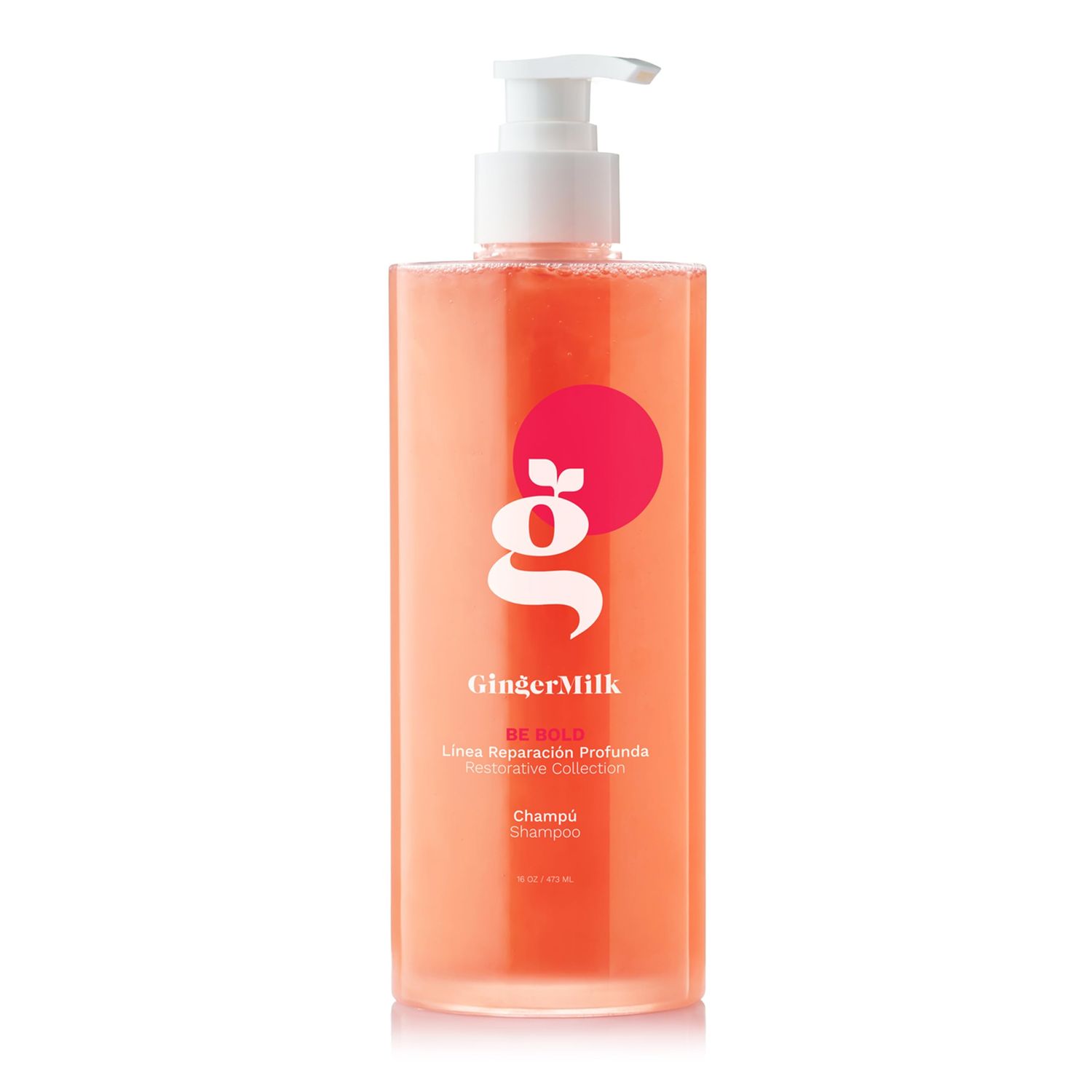Ginger Milk Natural Care Intensive Repair Shampoo for DryDamaged Hair due to Coloring, Chemical Processes, hot styling tools and dryers BE BOLD