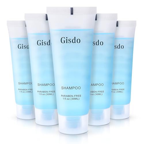 Gisdo 50 Pack Travel Size Shampoo Bulk, 30mL, 1 oz Hotel Shampoo Supplies for Guests, AirBnB Essentials, Travel Size Toiletries Bulk