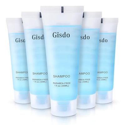 Gisdo 50 Pack Travel Size Shampoo Bulk, 30mL, 1 oz Hotel Shampoo Supplies for Guests, AirBnB Essentials, Travel Size Toiletries Bulk
