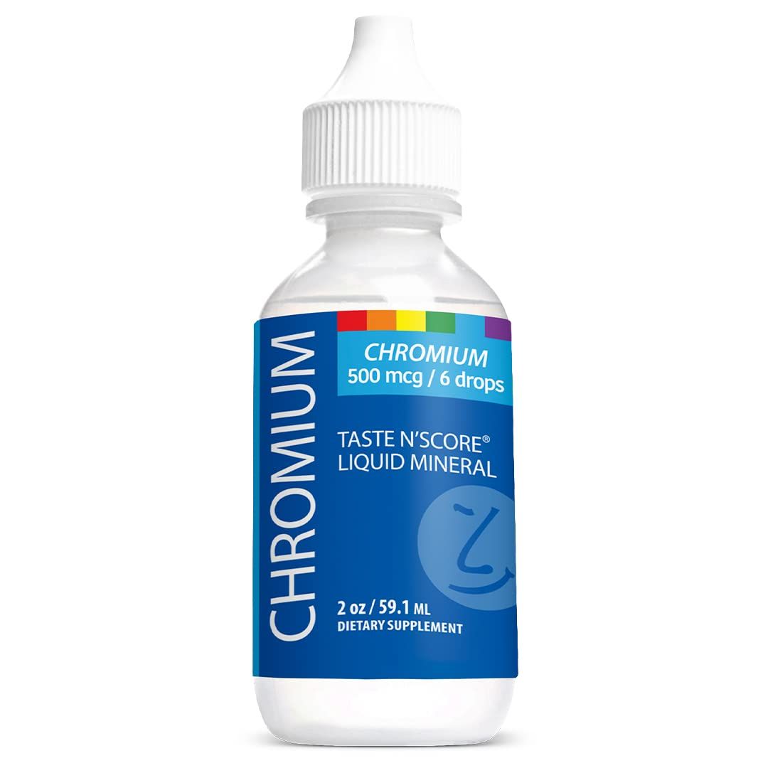 Taste N&#39; Score Chromium Liquid Ionic Mineral Supplement 100 Pure 500 mcg 118 Servings