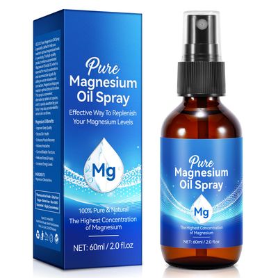 Pure Magnesium Oil Spray - Topical Organic Natural Magnesium Oil Spray for Feet, Body, Skin, Easy to Absorb and Use (1PC, 2.02FL.OZ)