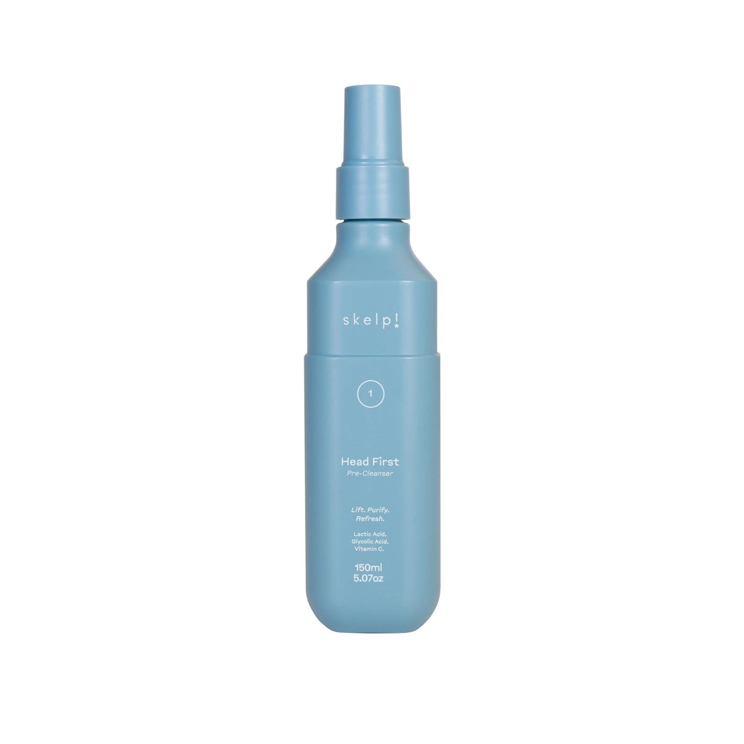 skelp! Head First Pre-Cleanser - Lightweight, Deep-Cleansing Scalp Treatment with Vitamin C, Lactic Acid, Glycolic Acid, and Fruit Extracts to Remove Build-Up and Prepare Hair for Shampoo, 5.07oz