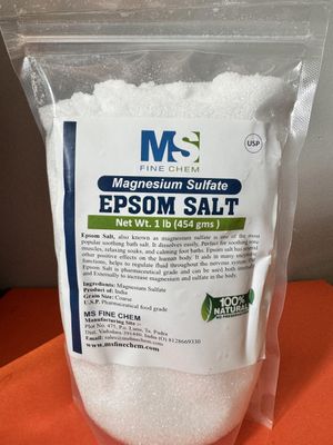 Magnesium Sulfate(Epsom Salt) 100 Pure Natural Organic USP Grade - 1 LB
