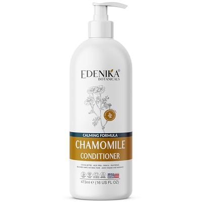 Edenika Botanicals Chamomile Conditioner with Cocoa Butter, Aloe Vera Papaya, 16 fl oz, Calming Volumizing Formula, Vegan, Sulfate-Free, Paraben-Free, for All Hair Types