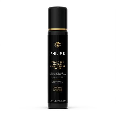 PHILIP B. Velvet Oud Leave-in Conditioning Water, 5.07 Fl. Oz. (150 ml) - Instant Shine and Conditioning Spray With Rosemary and Chamomile