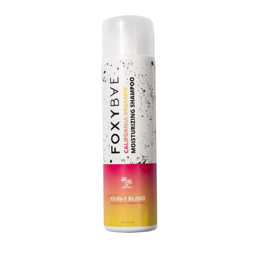 FoxyBae California Dreaming Moisturizing Shampoo 12-in-1 Blend Hair Nourishing Shampoo for Moisture, Volume with Biotin, Argan Oil, Shea Butter Sulfate-Free, Paraben-Free, Cruelty-Free - 10 Fl Oz