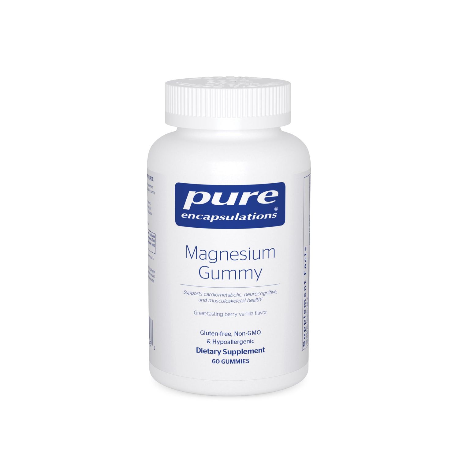 Pure Encapsulations Magnesium Gummy - Magnesium Citrate - Supports Heart Health Relaxation - for Children Adults - Vegan 0.5g Sugar per Gummy - 60 Gummies