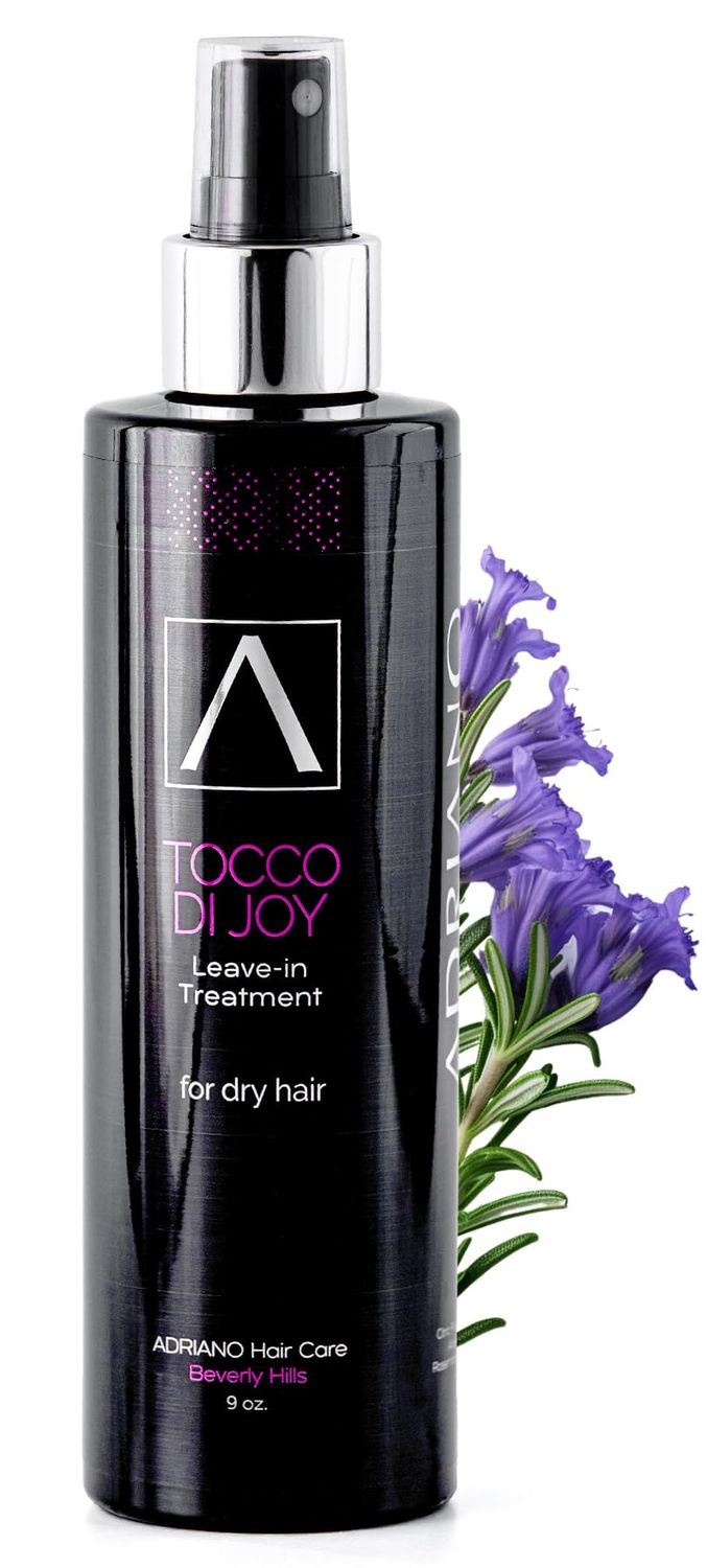 Tocco di Joy Leave-In Conditioner - Luxury Hair Treatment with Rosemary Oil for Frizz Control Heat Protectant - Hair Conditioner Spray for All Hair Types - Crafted in Beverly Hills - 9oz