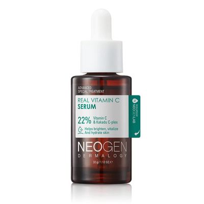 DERMALOGY by NEOGEN Real Vitamin C Serum 1.12 oz (32g) - Brightening, Revitalizing Serum with 22 Pure Ascorbic Acid, Ferulic Acid, Zinc and Niacinamide - Korean Skin Care