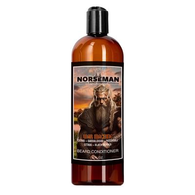 Norseman Supply Company Beard Conditioner for Men to Improve Strength, Softness, and Manageability for Thick, Full, and Curly Facial Hair, Helps Relieves Dry Itchy Skin 8 oz. (War Machine)