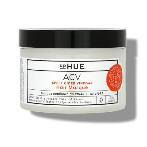 dpHUE Apple Cider Vinegar Hair Masque, 9 oz - Deep Conditioning Treatment for Dry, Damaged, Color-Treated Hair - Made with Avocado, Rosehip Coconut Oils
