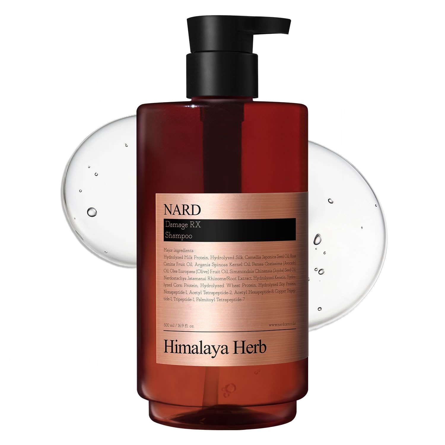 NARD RX Shampoo 16.9 oz - Soften, and Tangle-Free (Containing Amino Acids, Protein, Keratin, Silk, Peptides, Vitamin E, and 6 Oils) - For Damaged Hair Care