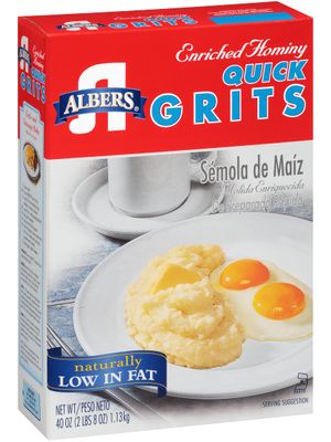 Albers Enriched Hominy Quick Grits, Naturally Low in Fat, 40 OZ Box (Pack of 1)