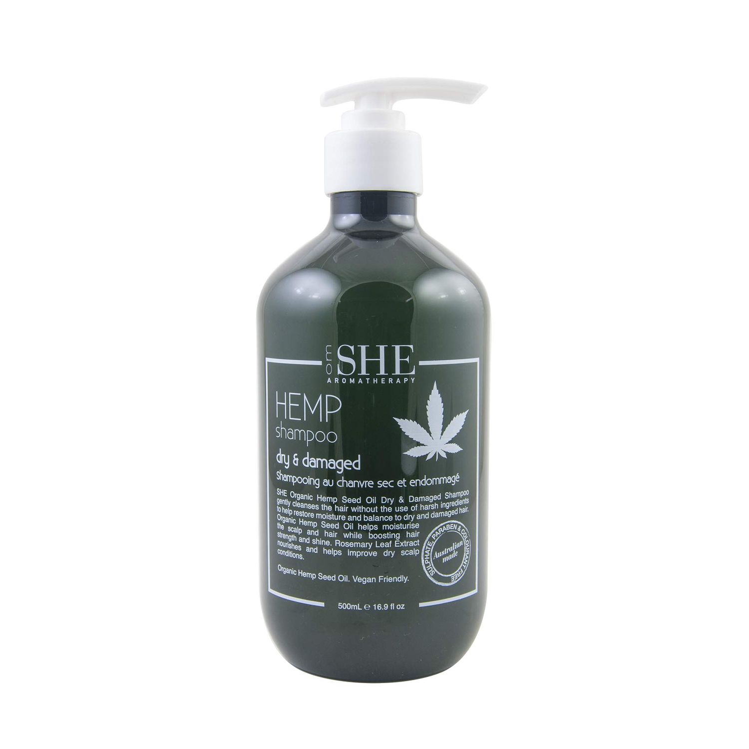 OM SHE Aromatherapy Hemp Seed Oil Dry Damaged Shampoo