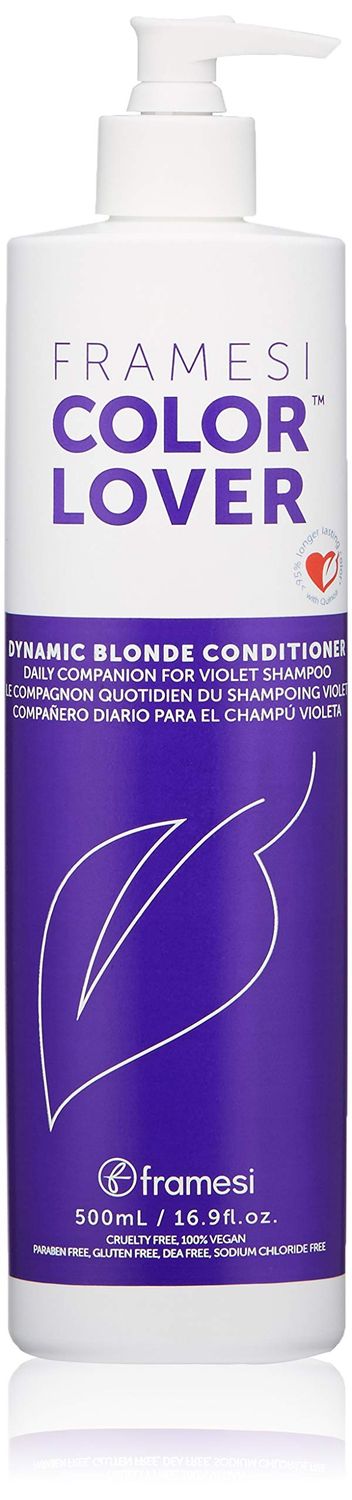 FRAMESI Dynamic Blonde Sulfate Free Purple Conditioner for Color Treated Hair, 17 Fl Oz