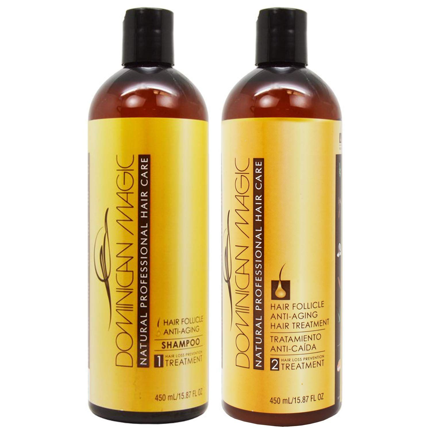Dominican Magic Hair Follicle Anti-Aging Shampoo Treatment 15.87oz Duo &quot;Set&quot;