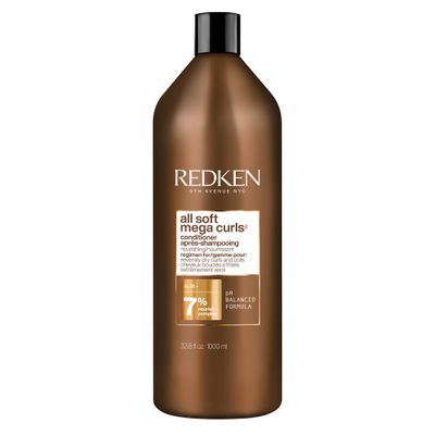 Redken All Soft Mega Curls Conditioner For Extremely Dry Hair For Curly Coily Hair Nourishes Softens Severely Dry Hair With Aloe Vera 33.8 Fl Oz