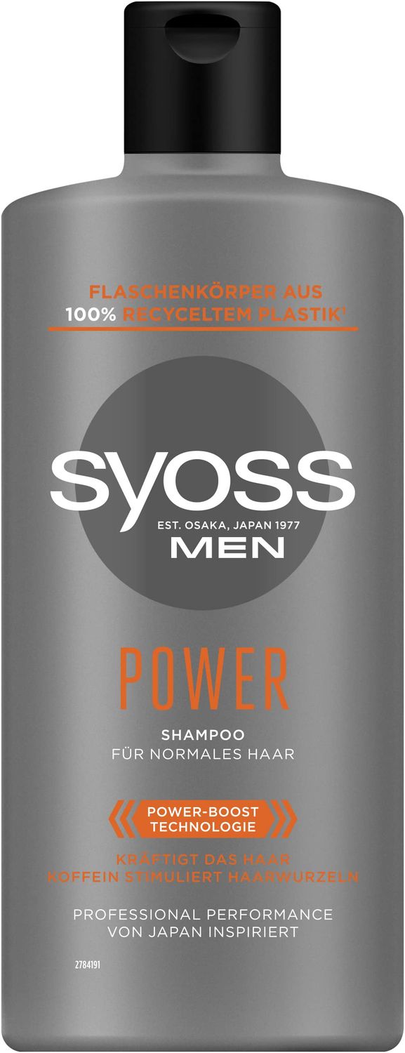 Syoss Men Power Shampoo for Strong Hair Revitalized Hair 440ml