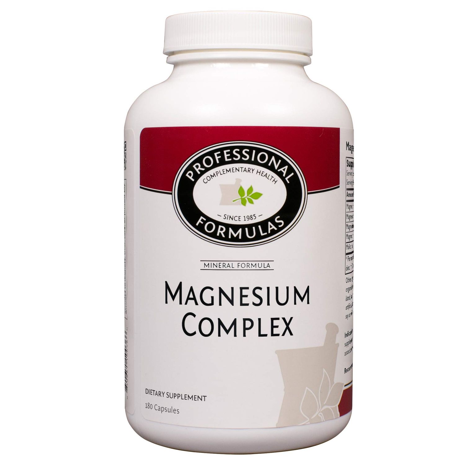 Professional Formulas Magnesium Complex - Magnesium as Glycinate, Citrate, Malate, Krebs Cycle - to Support Healthy neuromuscular Cardiac Function - Vegetarian, GF, Hypoallergenic -180ct