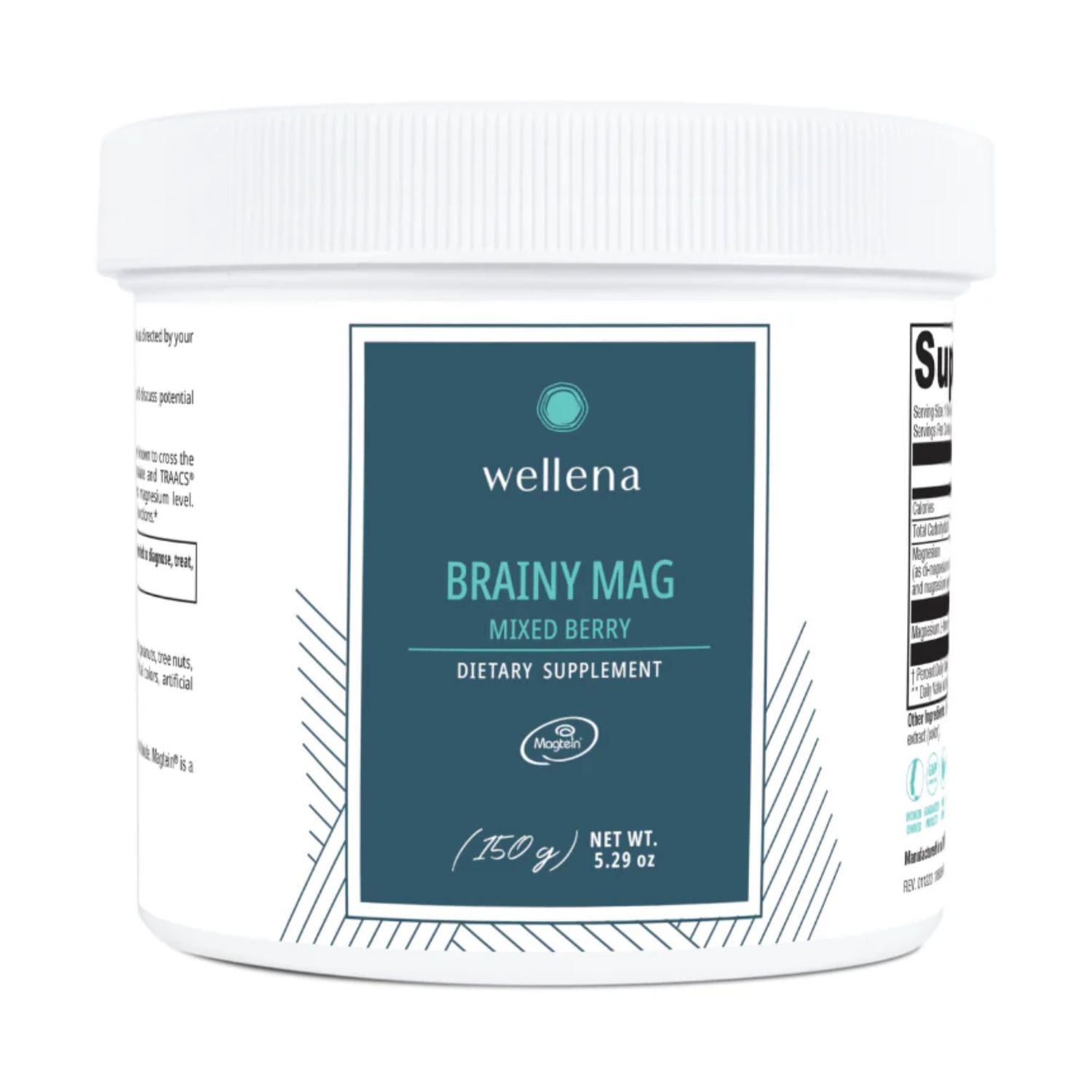 Wellena Brainy Mag by Magdalena Magnesium L-Threonate Mixed Berry Flavor 60 Servings