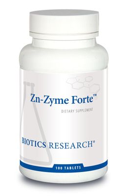 Biotics Research Zn-Zyme Forte 25 mg Zinc, Immune System Support, Optimal Cellular Function, Tablet-Based with Added antioxidants. 100 Tablets