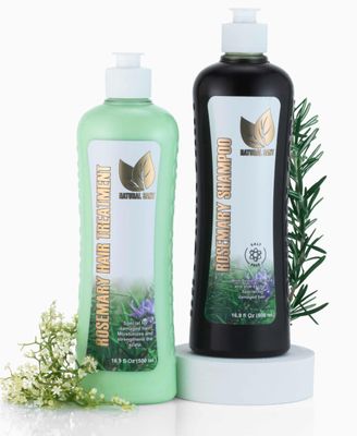 Natural Sant Rosemary Cinchona Shampoo Conditioner Set - Sulfate-Free, Hair Growth Support, Moisture Repair - 16 fl oz Herbal Hair Care