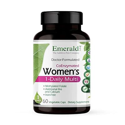 EMERALD LABS Women&#39;s 1-Daily Multi - Multivitamin for Women - Includes Calcium, Zinc, Vitamin B More - Bone Immune Support Supplement - Gluten-Free - 60 Vegetable Capsules