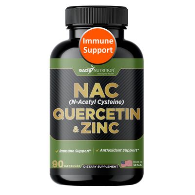 Gade Nutrition NAC Supplement n-Acetyl cysteine with Quercetin Zinc Immune Support Supplement with n Acetyl cysteine Vegetable Capsules USA Made
