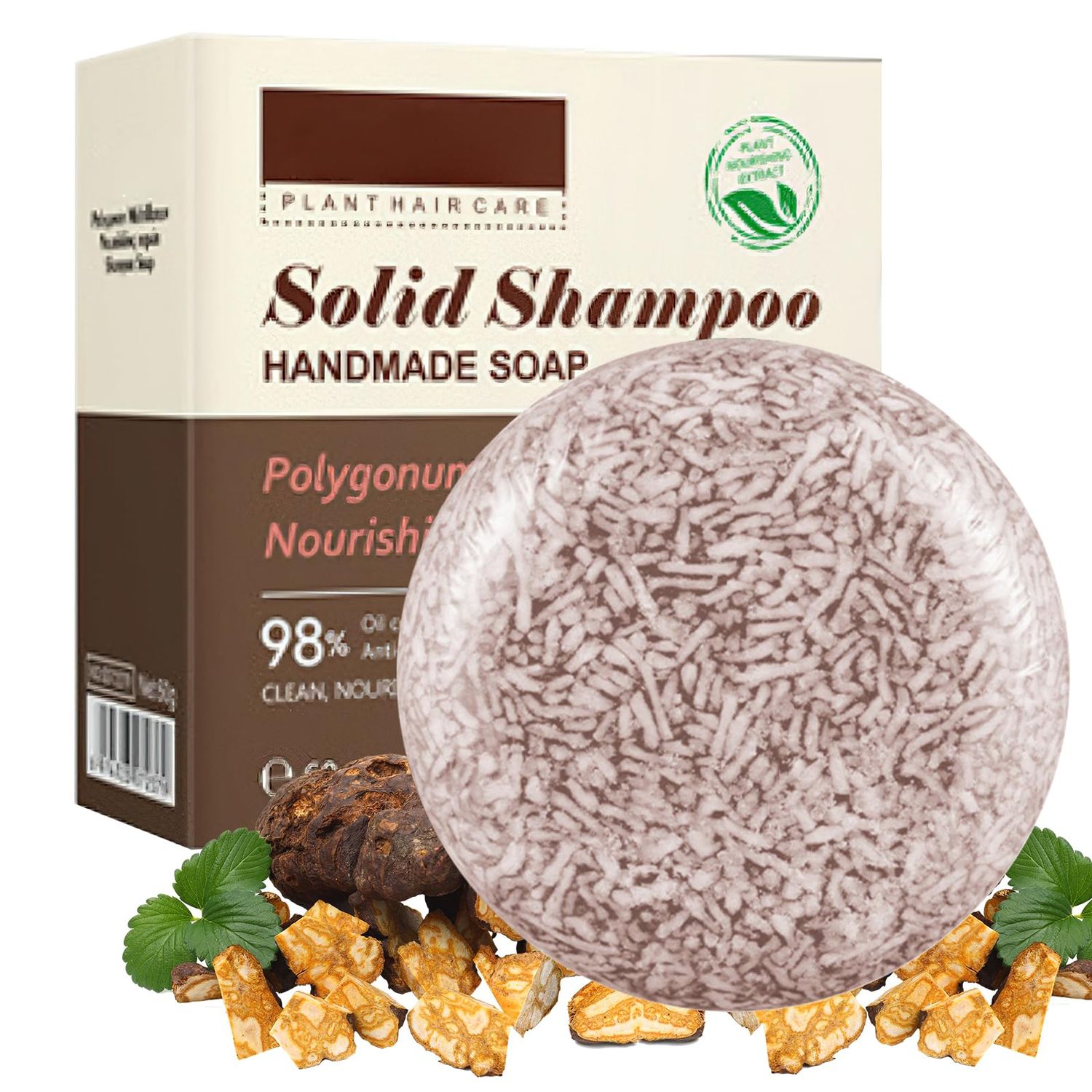 Hotiary Hair Darkening Shampoo Bar, Gray Reverse Bar,Shouwu Darkening Shampoo Bar for Gray Hair, All nature Organic Hair Blackening Shampoo Bar (Polygonum Multiflorum) (2.12 Ounce (Pack of 1))