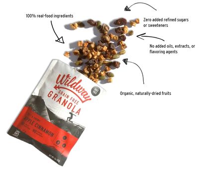 Wildway Keto Granola Snack Packs Variety Grain-Free Certified Gluten-Free Cereal Vegan, Low Carb No Sugar Added Paleo-Friendly, Non-GMO Fruit Nut Clusters Nutrient-Rich Snack 4 Pack