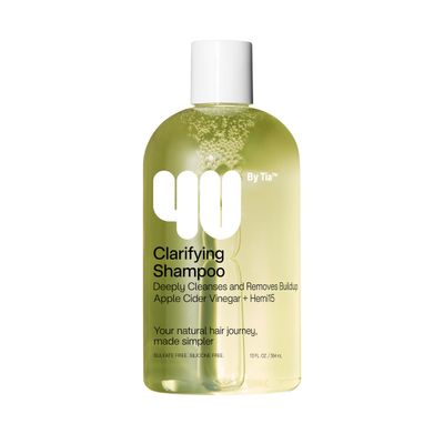 4U by Tia Clarifying Shampoo for Curly, Coily, Kinky 3A-4C hair - Apple Cider Vinegar For Clean, Refreshed Hair Care Gifts for Women - Sulfate-Free Paraben-Free Formula remove build-up - 13 fl. oz