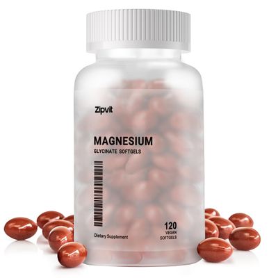 Magnesium Supplement Softgels, Easy Absorption Magnesium Glycinate 500mg, High Bioavailability Magnesium for Sleep Calm Support, Nervous, Muscle Bone Health