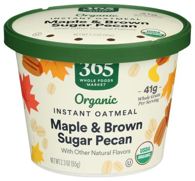 365 by Whole Foods Market, Organic Instant Oatmeal, Maple Brown Sugar Pecan, 2.29 Ounce