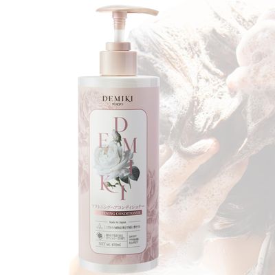 DEMIKI Moisturizing Conditioner, Strengthening and Color Safe Japanese Conditioner for Women, Organic Rose Scent Paraben Sulfate-Free Anti-Dandruff, Repair Hydration Cruelty-Free, 16oz