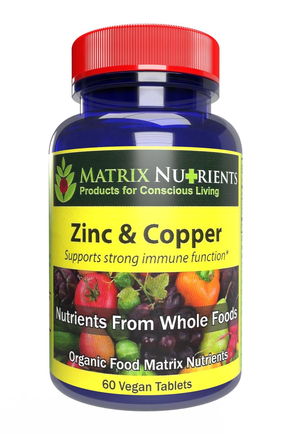 ZINC Copper - LAB Tested for Highest Purity! Fast Absorption, 100 Organic Natural Ingredients - Massive Immune Support - Repair Heart Body! - Vegan Tablets (60ct)