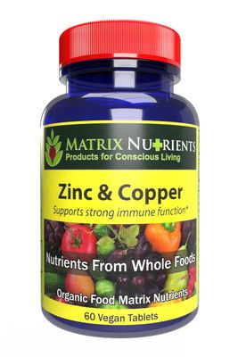 ZINC Copper - LAB Tested for Highest Purity! Fast Absorption, 100 Organic Natural Ingredients - Massive Immune Support - Repair Heart Body! - Vegan Tablets (60ct)